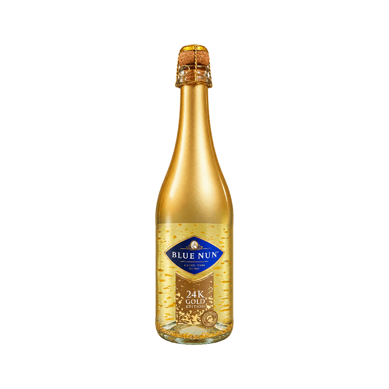 Blue Nun 24K Gold Edition – peneče vino z zlatimi delci, 0,75 l